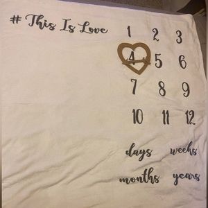 "This Is Love" Baby Milestone Blanket